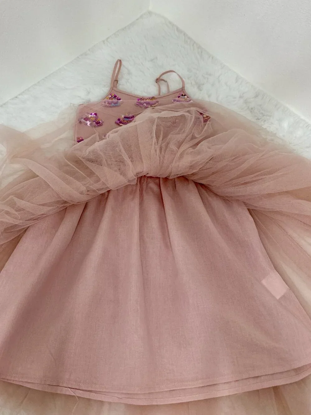 Cotton On Kids Girls Sequin Cake Tulle Party Dress - Picture 7 of 9
